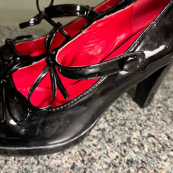 RUBIES Black Patent Leather Mary Jane Platforms - Picture 8 of 16